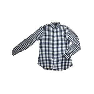 Express Modern Fit 16-16 1/2 Plaid Blue Button Front Dress  Shirt Large